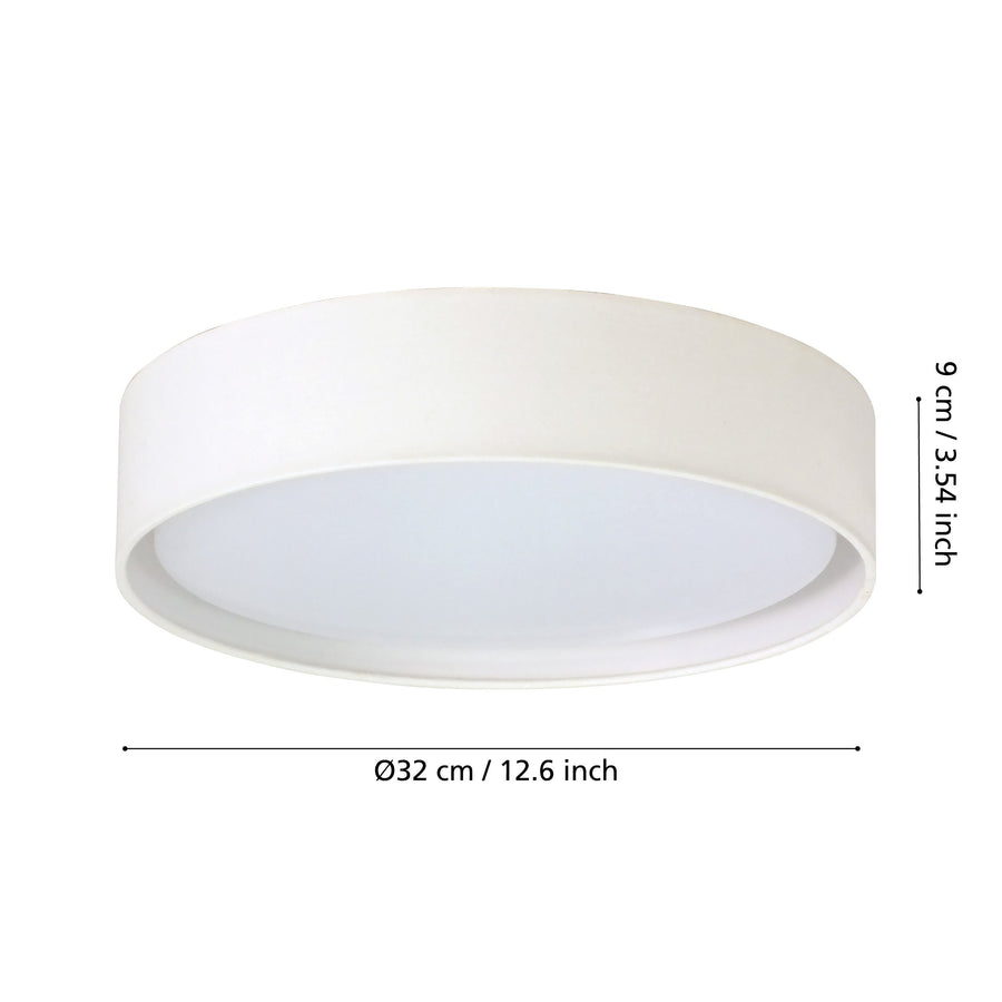 Plafonnier Pasteri blanc, tissu