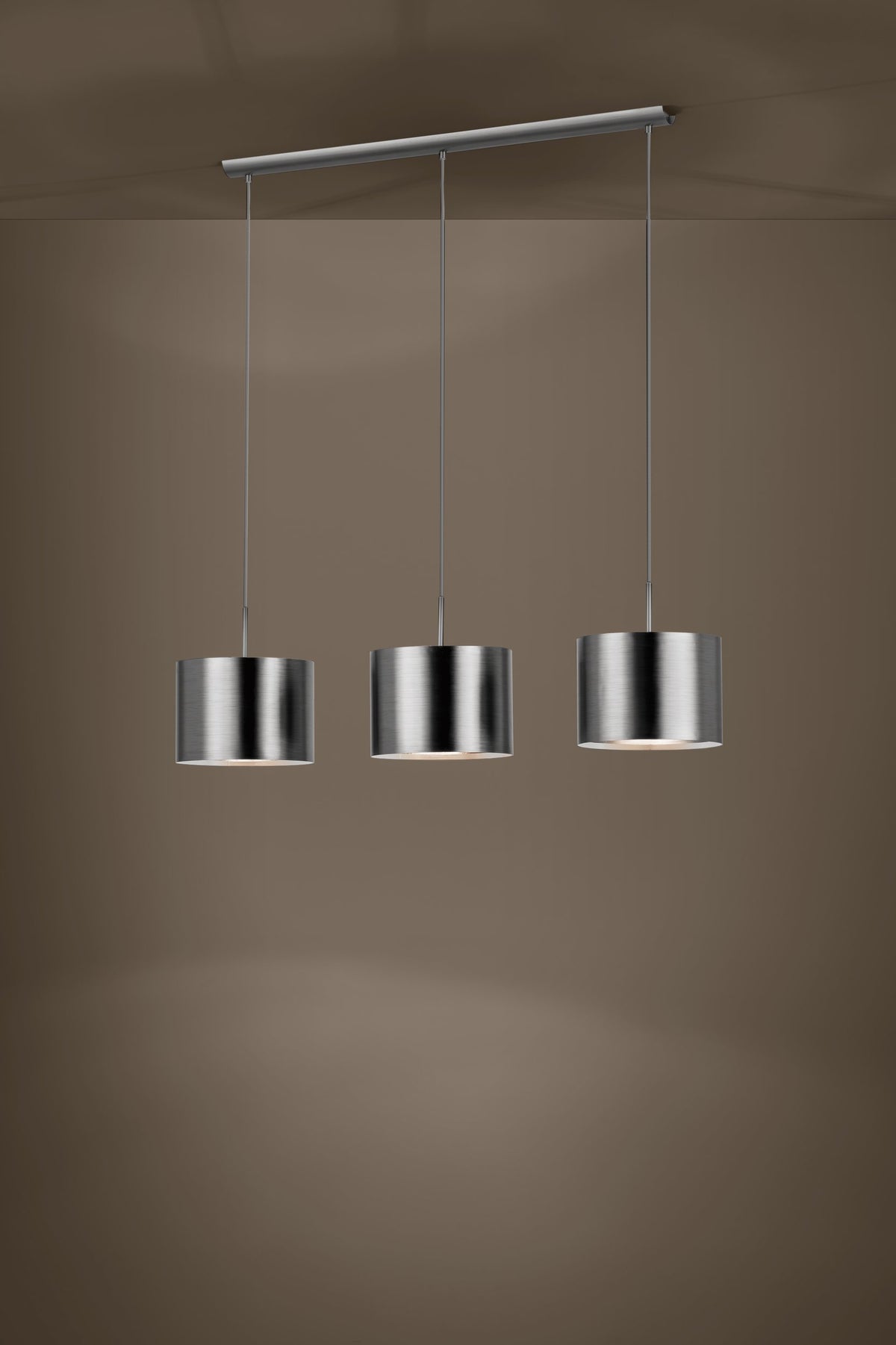 Suspension Saganto 3 lumières argentée
