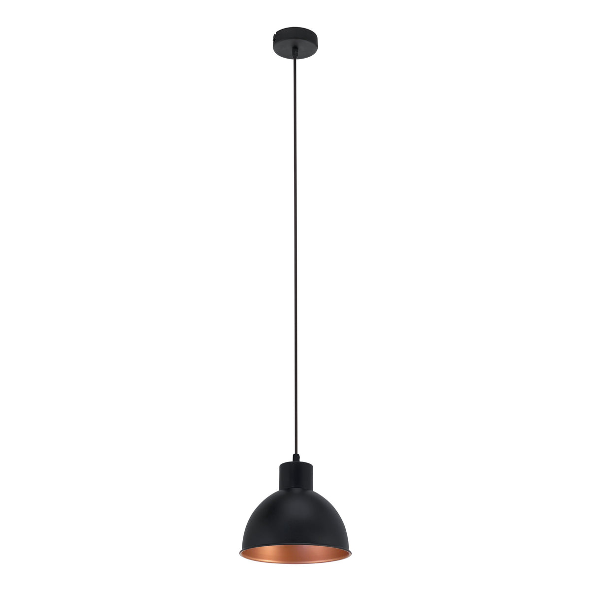 Suspension Truro 1 noire et cuivrée