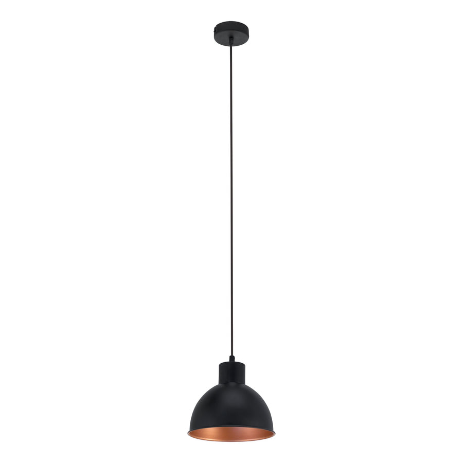 Suspension Truro 1 noire et cuivrée