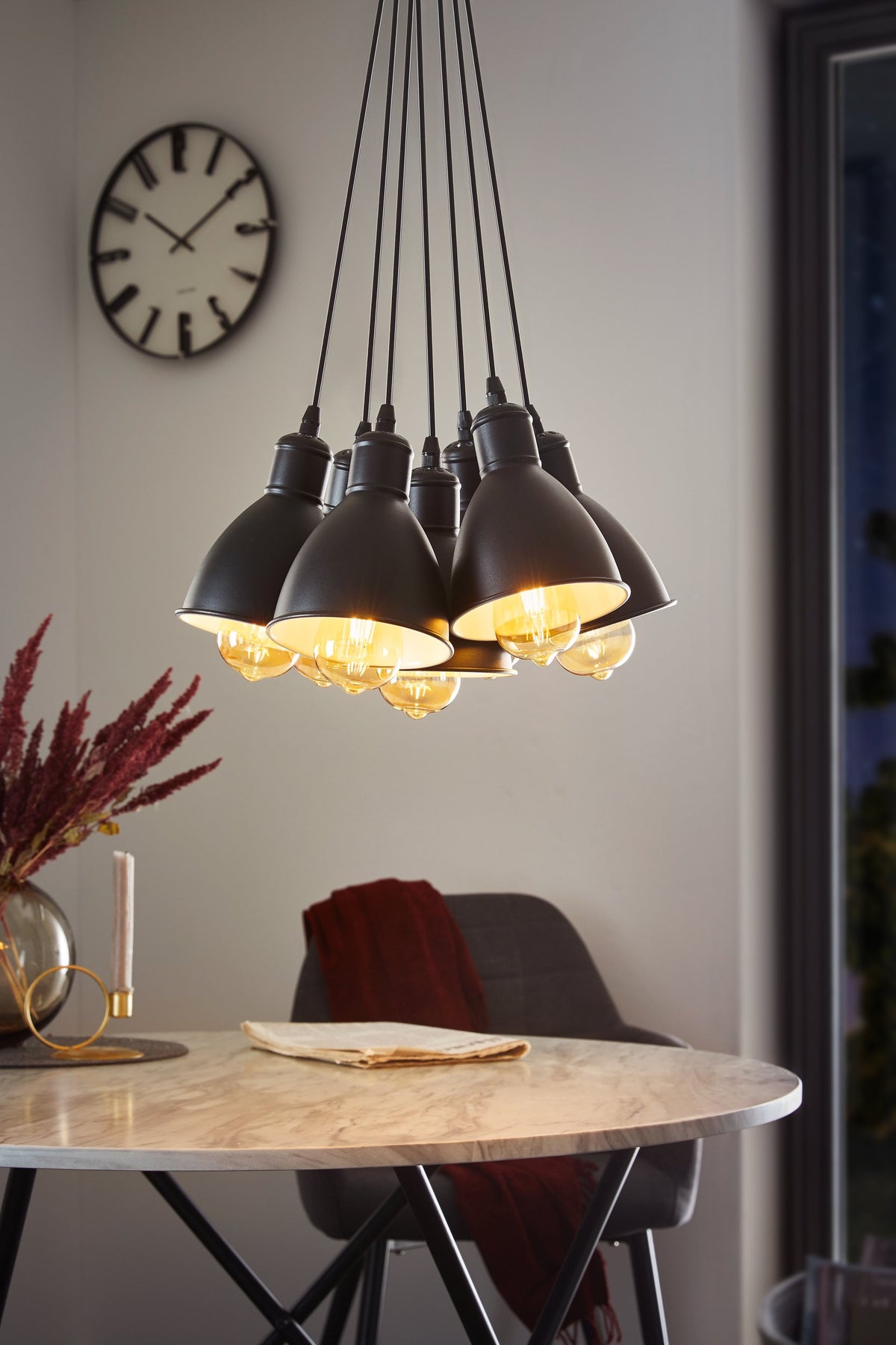 Suspension Priddy noire et blanche (49467)