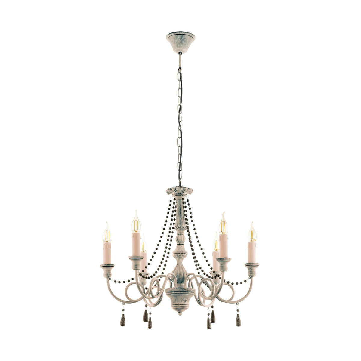 Suspension Colchester 6 lumières taupe