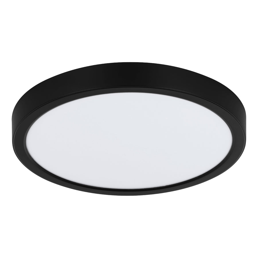 Gros plan du cadre noir et du diffuseur blanc opaque du plafonnier