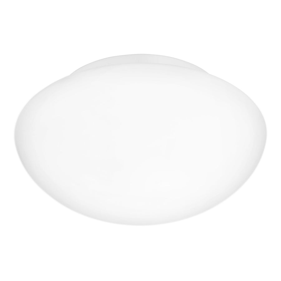 Vue de profil du diffuseur bombé blanc sur sa base fine