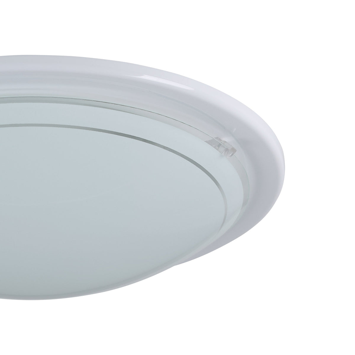 Détail du bord blanc et du verre dépoli