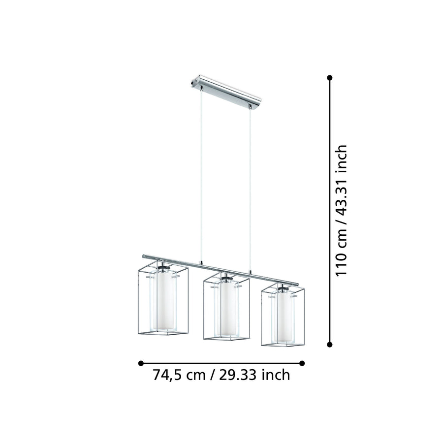 Schéma coté indiquant la hauteur de 110 cm et la largeur de 74,5 cm