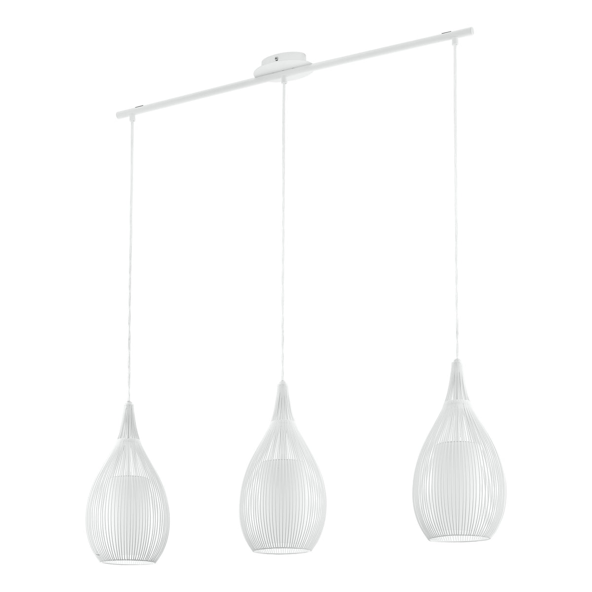 Suspension Razoni blanche, verre (94388)