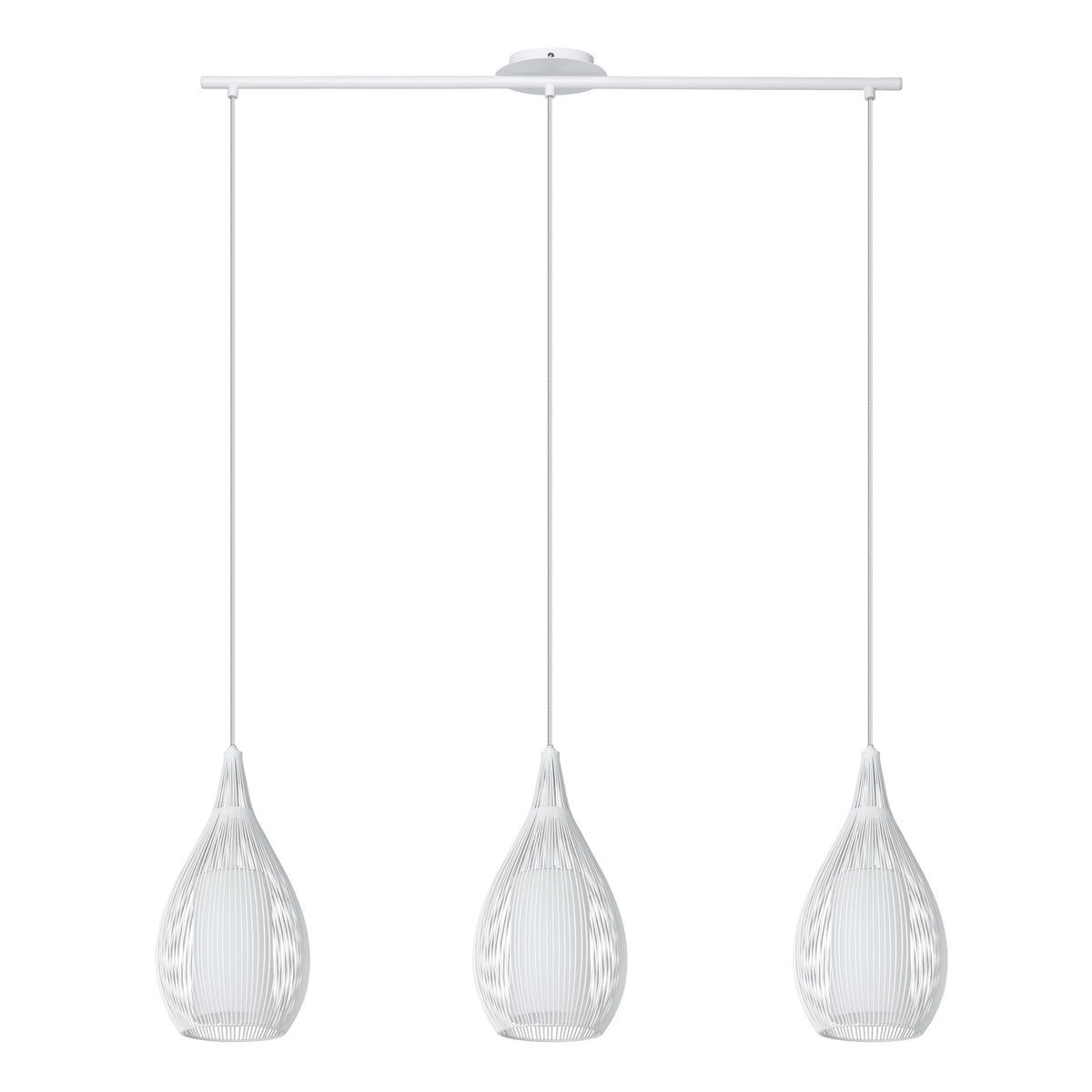Suspension Razoni blanche, verre (94388)