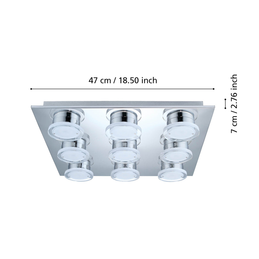 Schéma coté indiquant 47 cm de large et 7 cm de profondeur totale