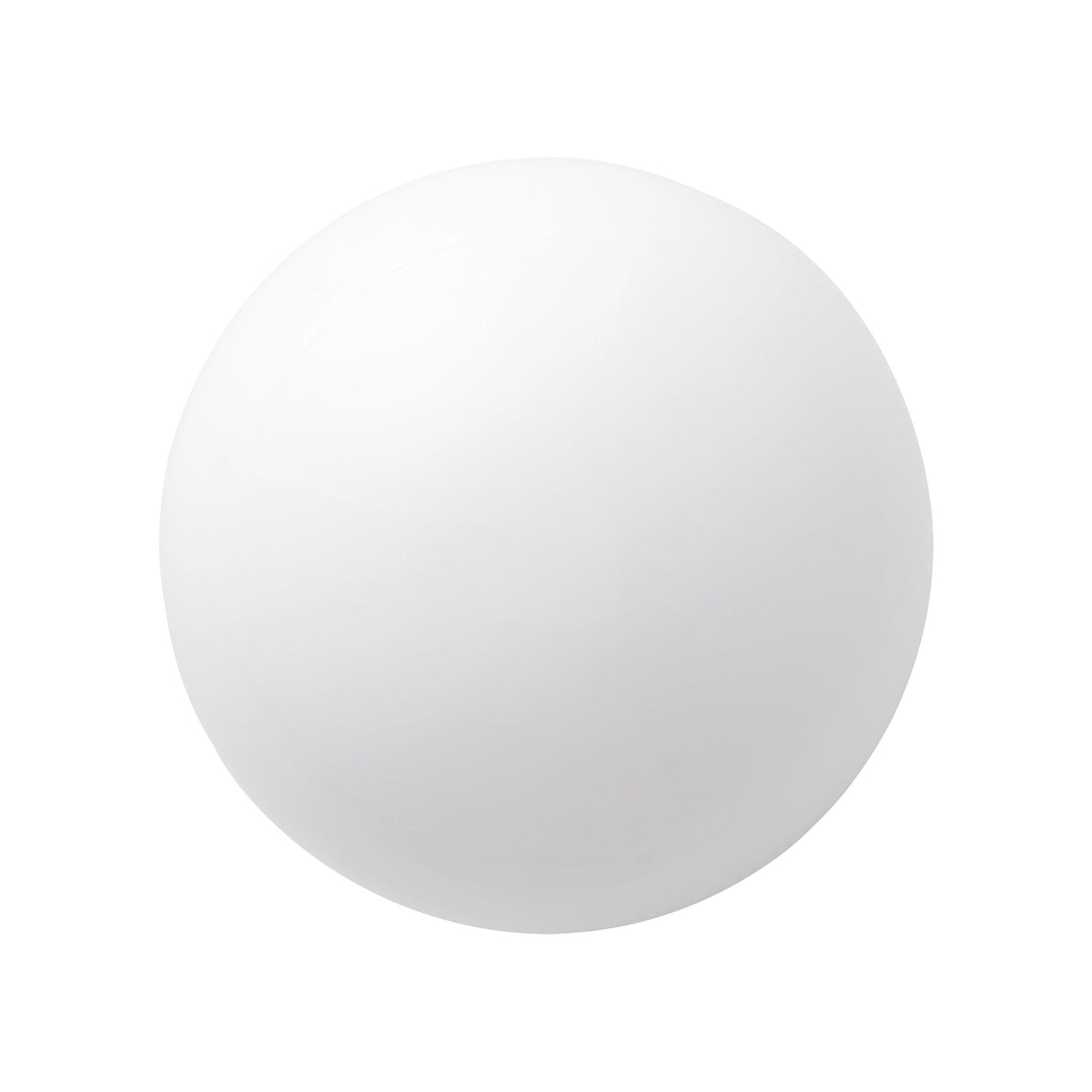 Sphère de verre opalin blanc photographiée seule sur fond neutre
