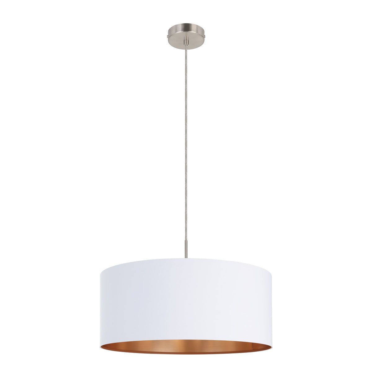 Suspension Pasteri blanche et cuivrée, tissu
