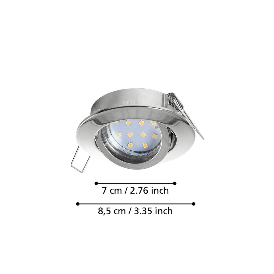 Spot encastrable Tedo chromé (95362)