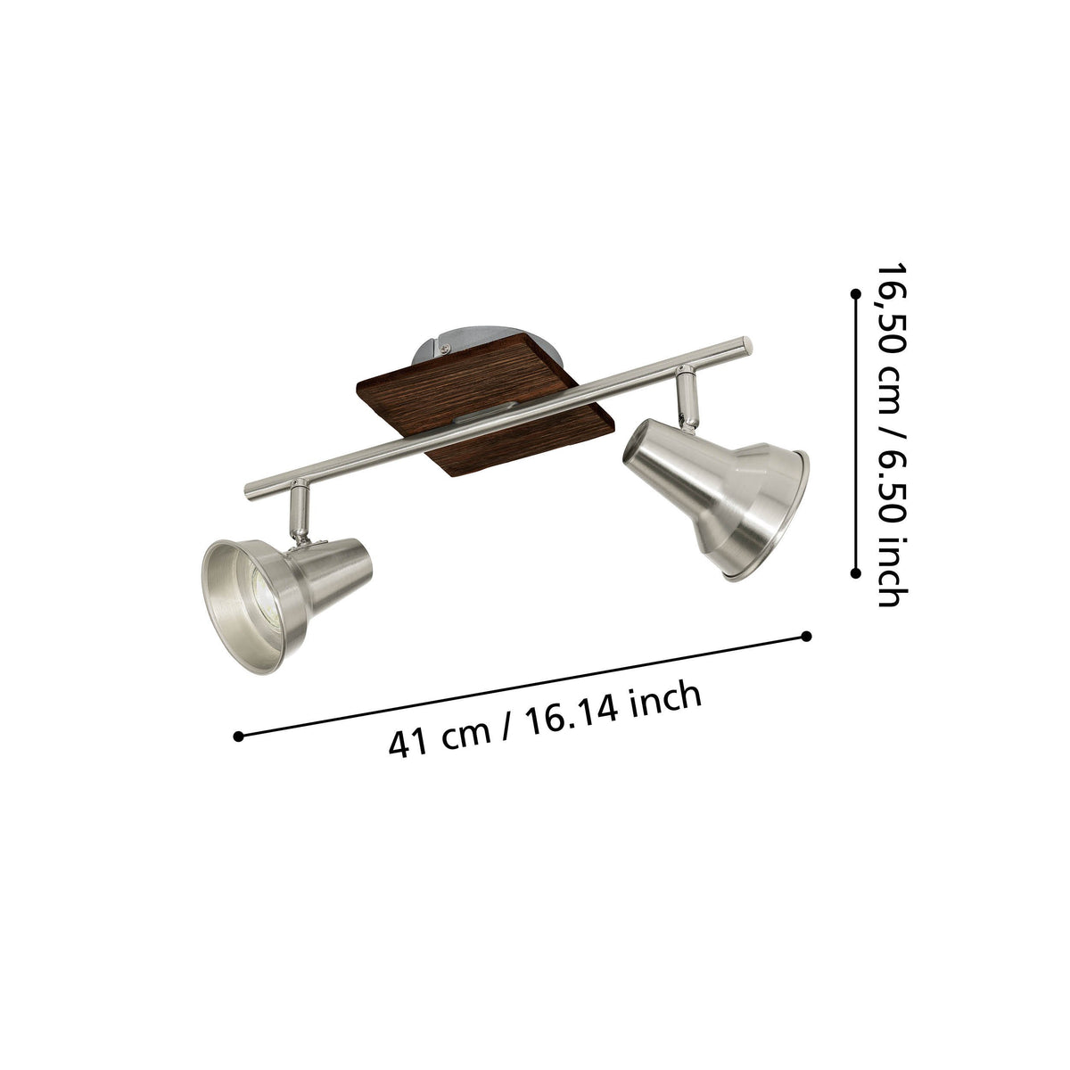 Schéma coté indiquant 41 cm de largeur et 16,50 cm de hauteur