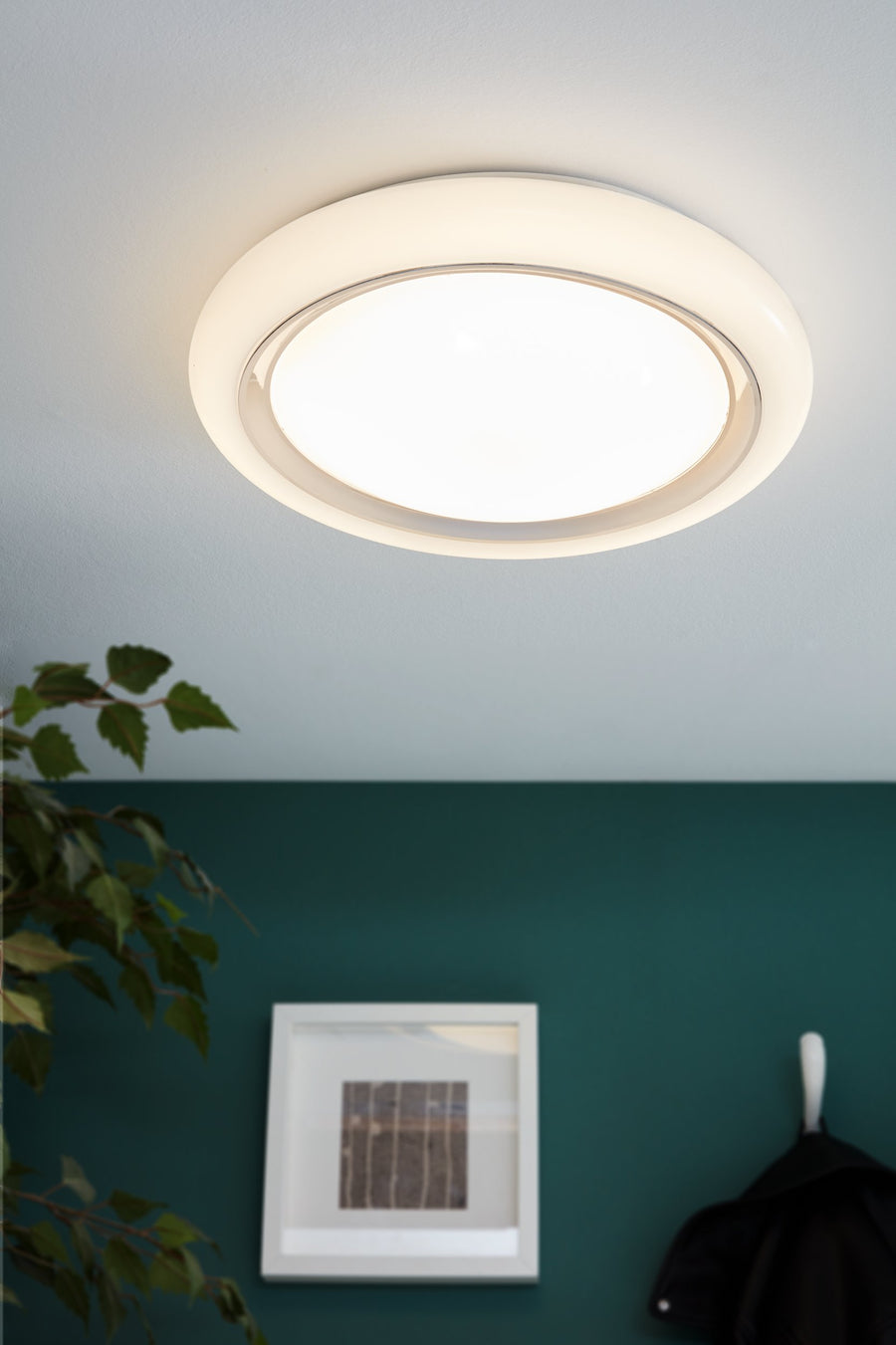 Plafonnier Capasso blanc, Ø 40 cm