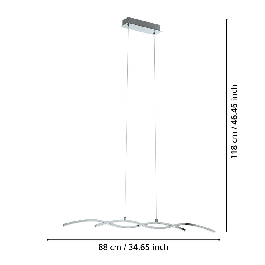 Suspension Lasana 2 chromée (96103)