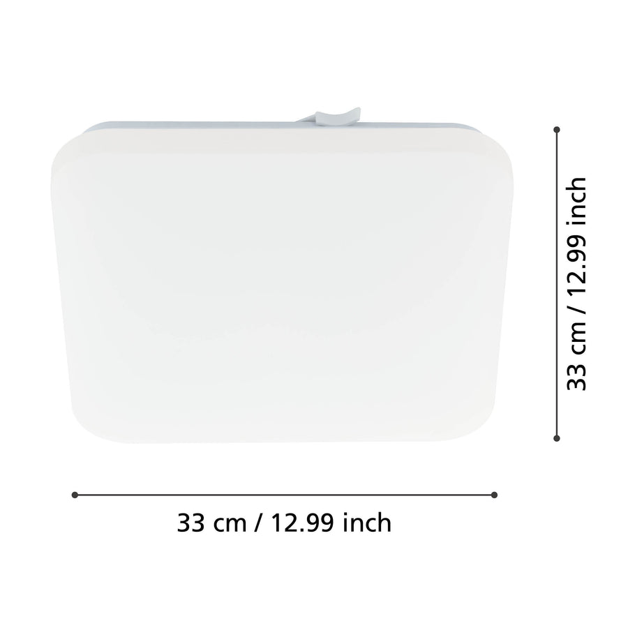 Plafonnier Frania blanc, L 33 cm