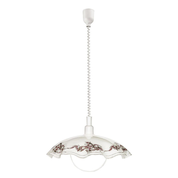 Suspension Vetro blanche et violette, verre