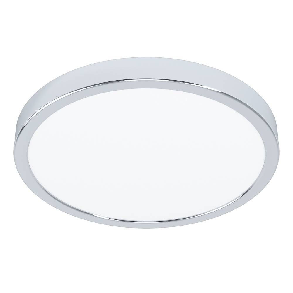 Plafonnier Fueva 5 chromé et blanc, Ø 28,5 cm (30892)