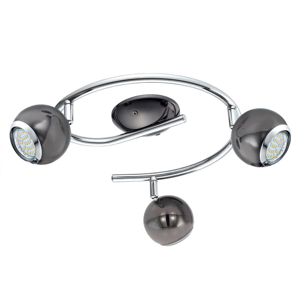 Plafonnier Bimeda nickel et noir, H 34,5 cm