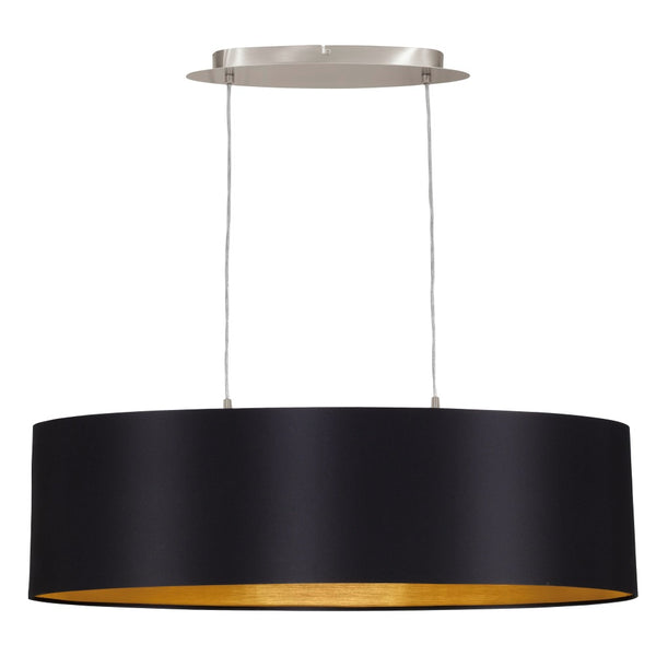 Suspension Maserlo noire et dorée