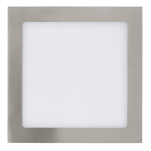 Spot encastrable Fueva 1 nickel satiné, L 22,5 cm