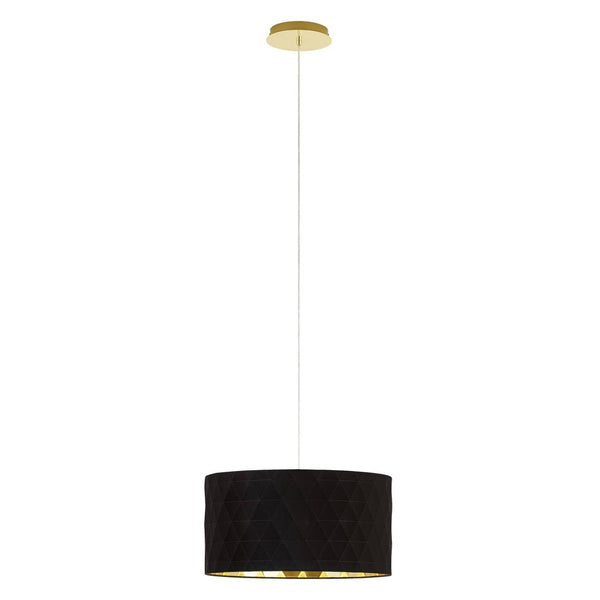 Suspension Dolorita 3 lumières noire et dorée (39224)