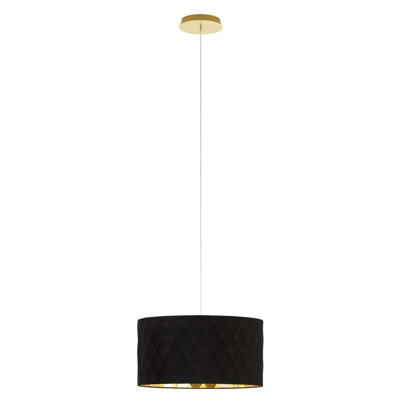 Suspension Dolorita 3 lumières noire et dorée (39224)