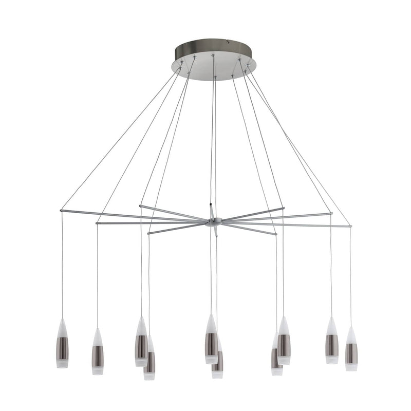 Suspension Santiga nickel satiné, L 135 cm