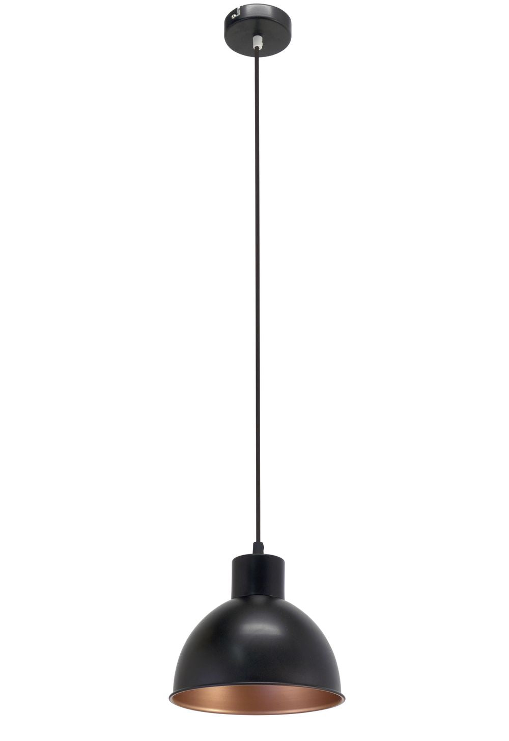 Suspension Truro 1 noire et cuivrée