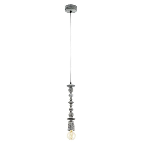 Suspension Avoltri bois et noire (49372)