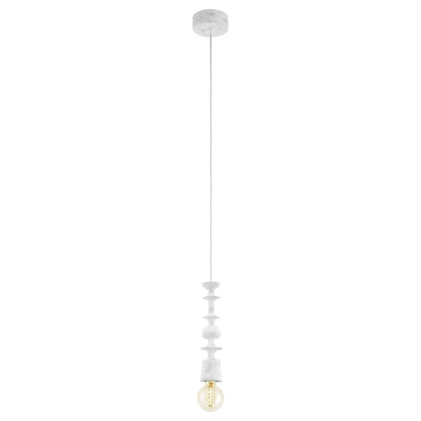 Suspension Avoltri bois et blanche (49374)
