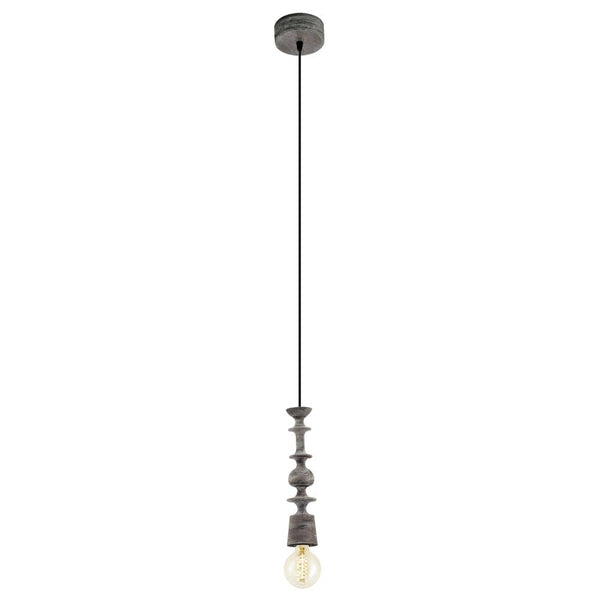 Suspension Avoltri bois et noire (49375)