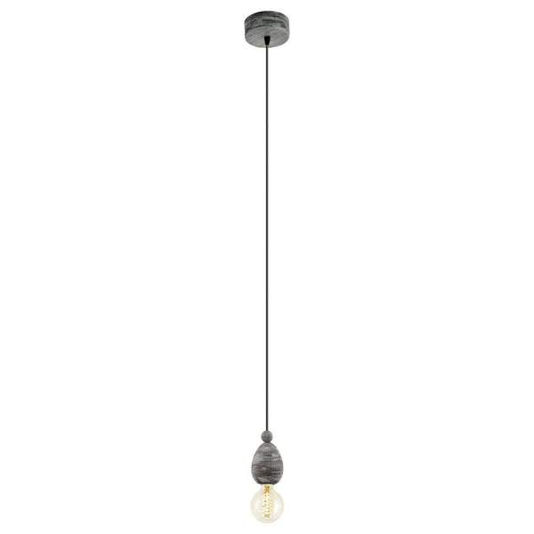 Suspension Avoltri bois et noire (49378)