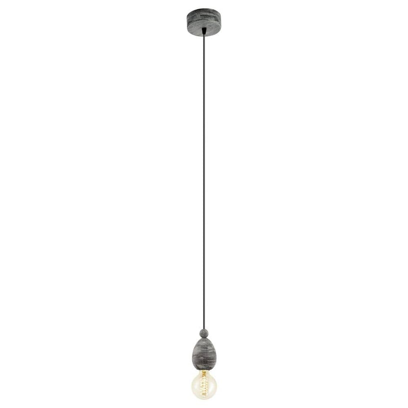 Suspension Avoltri bois et noire (49378)