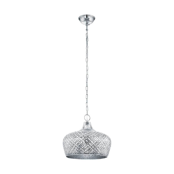 Suspension Saltash chromée, H 110 cm