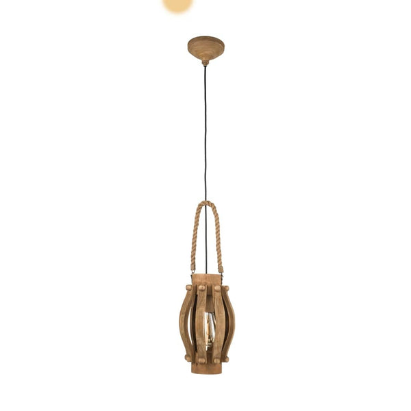 Suspension Kinross marron, bois (49725)