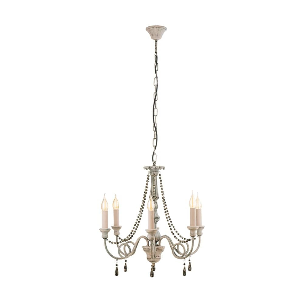 Suspension Colchester 6 lumières taupe