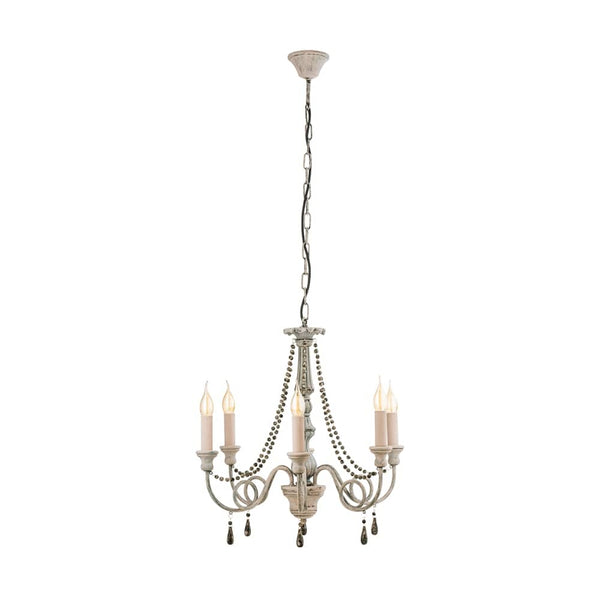 Suspension Colchester 6 lumières taupe