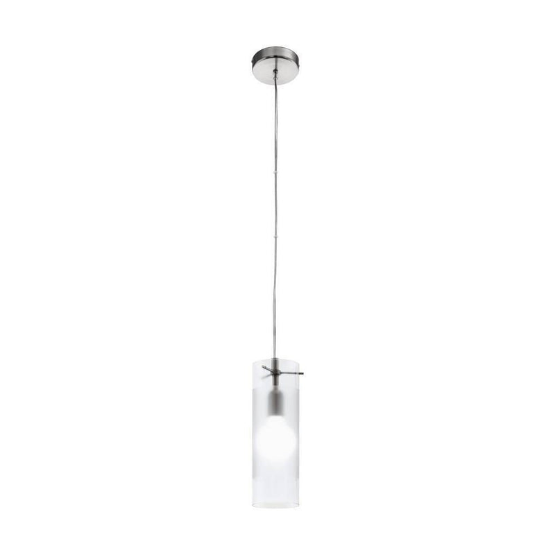 Suspension Caporosso nickel et blanche mat (64149)