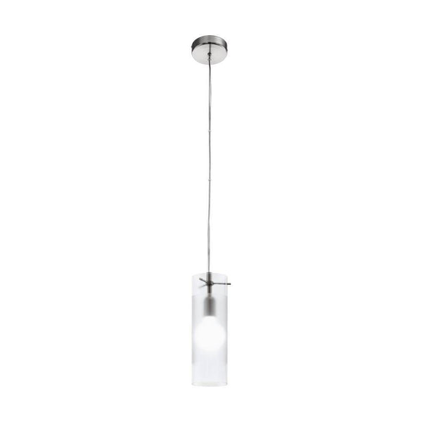 Suspension Caporosso nickel et blanche mat (64149)