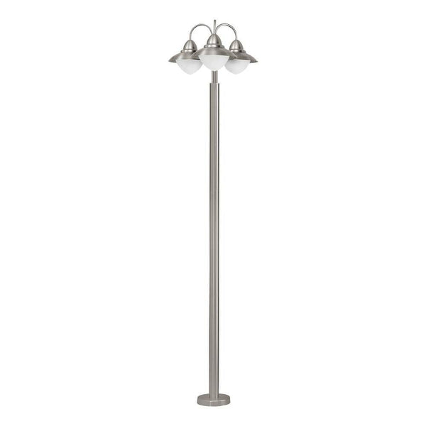 Lampadaire Sidney inox et blanc