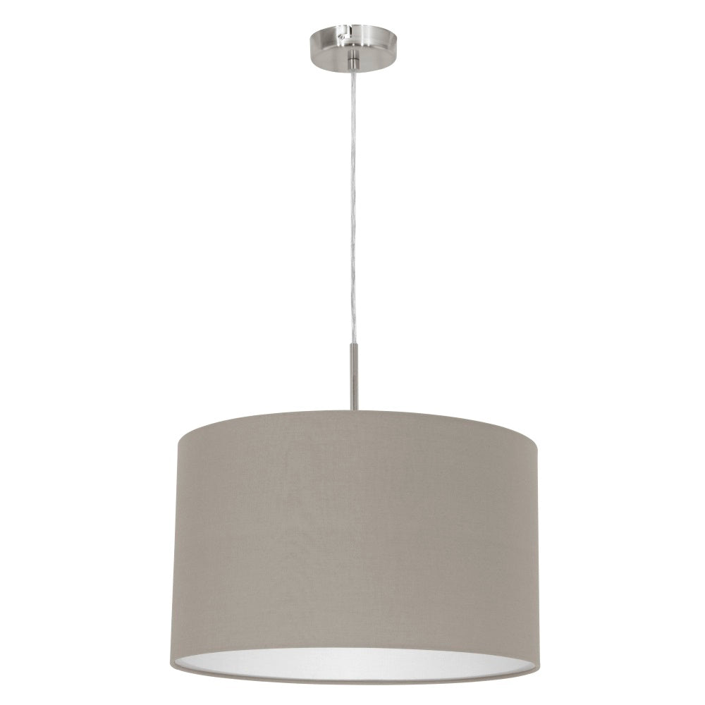 Suspension Pasteri taupe et grise, tissu, L 38 cm