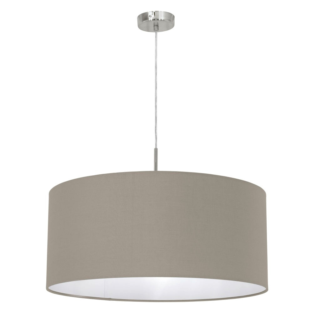 Suspension Pasteri taupe et grise, tissu, L 53 cm