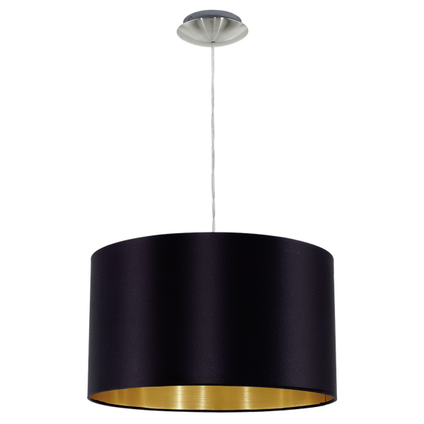 Suspension Maserlo noire et dorée, tissu