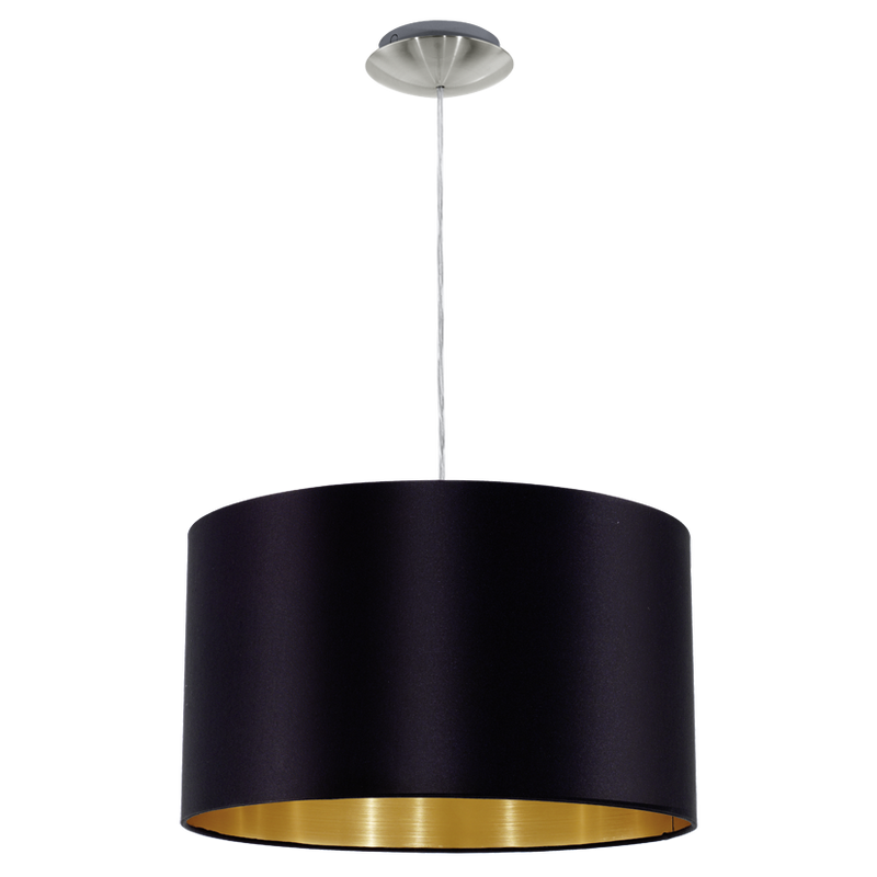 Suspension Maserlo noire et dorée, tissu