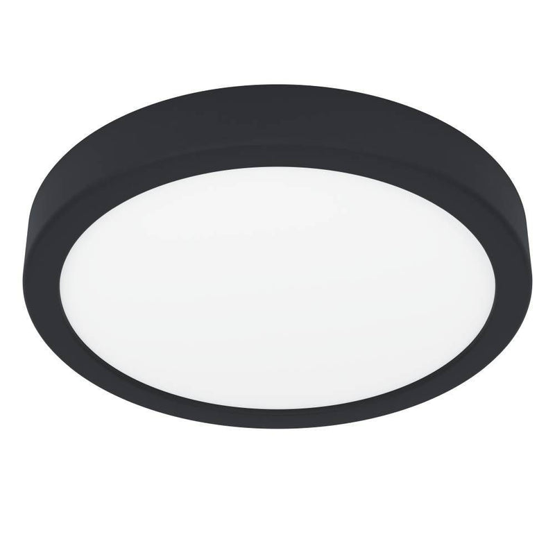 Plafonnier Fueva 5 noir et blanc, Ø 21 cm