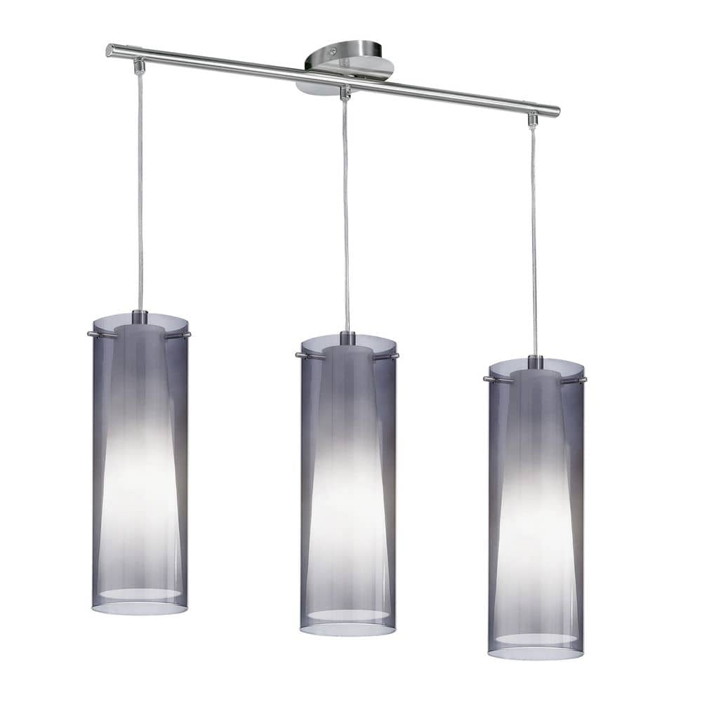 Suspension Pinto Nero nickel et noire mat, verre (90305)