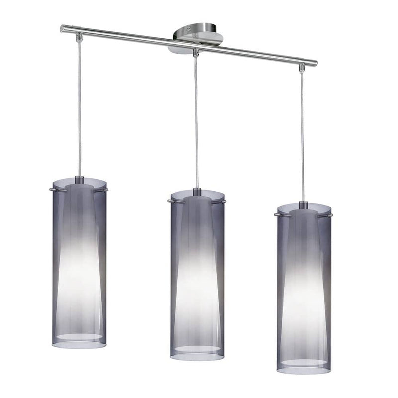 Suspension Pinto Nero nickel et noire mat, verre (90305)