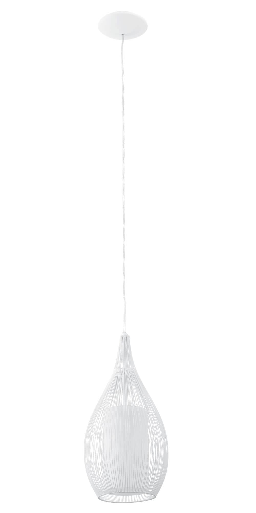 Suspension Razoni blanche, verre (92251)