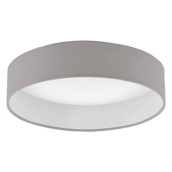 Plafonnier Palomaro blanc et taupe, tissu